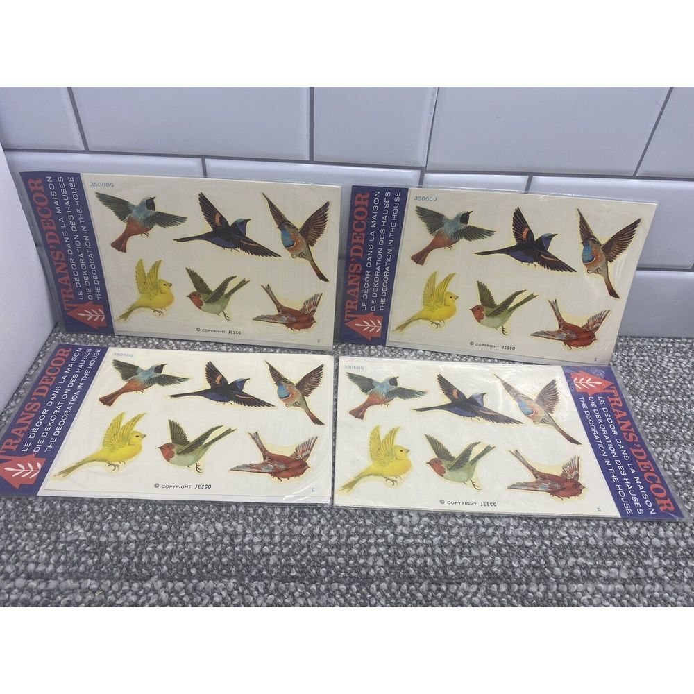 Bird Decals Transfers‎ For Bathroom Walls Decorations Bedroom VTG HTF Jesco